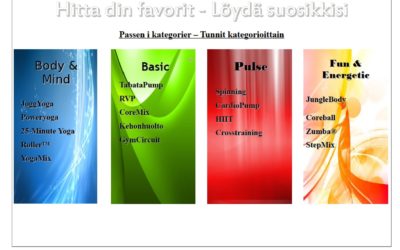 Löydä suosikkituntisi!
