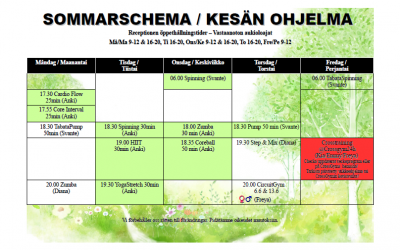 Sommarschema 2019